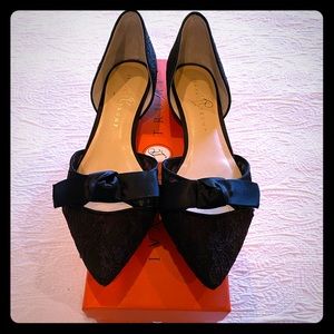Black D’Orsay style flats